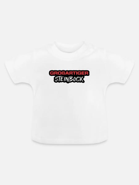 Tierkreis Horoskop Steinbock Statement Astrologie - Baby Bio-T-Shirt mit Rundhals - Weiß