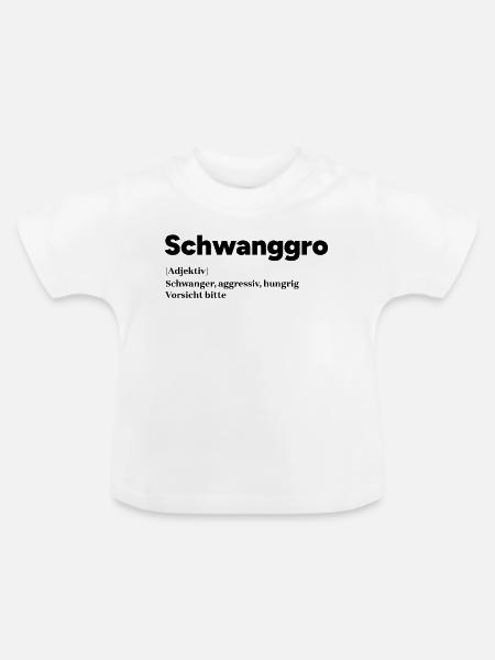 Schwangerschaft Schwanger Mutter Statement Eltern - Baby Bio-T-Shirt mit Rundhals - Weiß