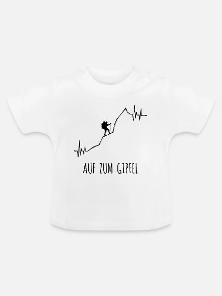 Bergsteigen Wandern Statement Berge Bergwanderung - Baby Bio-T-Shirt mit Rundhals - Weiß