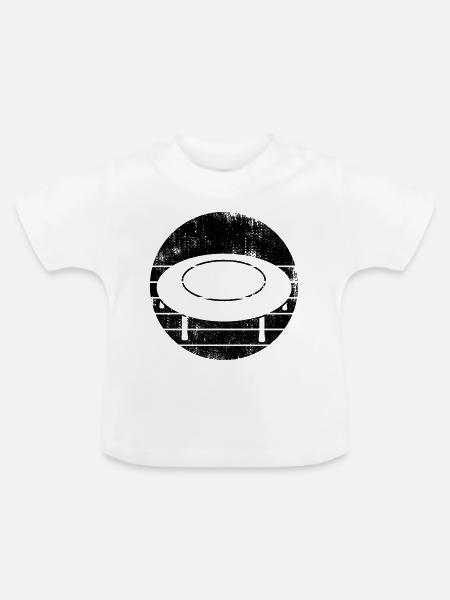 Trampolin Zeichnung - Baby Bio-T-Shirt mit Rundhals - Weiß