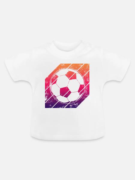 Fußball - Baby Bio-T-Shirt mit Rundhals - Weiß