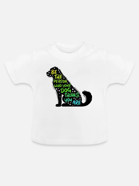 Haustiere Hund Statement Lieblingstier Kuscheltier - Baby Bio-T-Shirt mit Rundhals - Weiß
