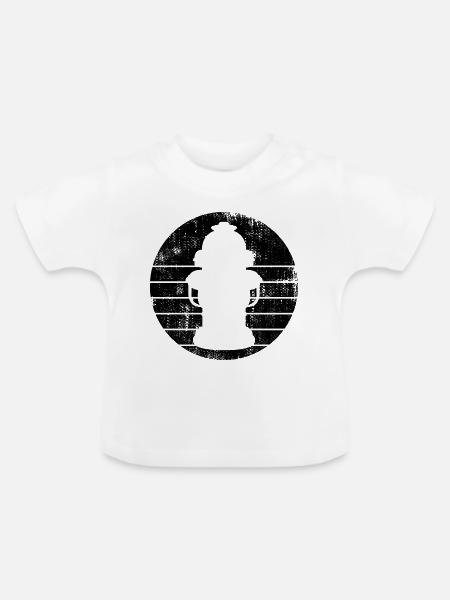Feuerhydrant Skizze - Baby Bio-T-Shirt mit Rundhals - Weiß