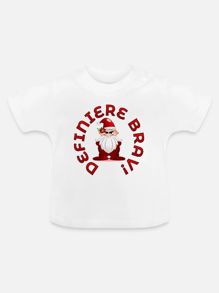 Weihnachtsmann Brav - Baby Bio-T-Shirt mit Rundhals - Weiß
