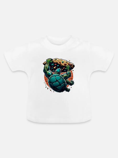 Bouldern Schildkröte Klettern Geschenk - Baby Bio-T-Shirt mit Rundhals - Weiß