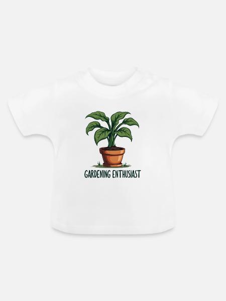 Gardening Enthusiast - Baby Bio-T-Shirt mit Rundhals - Weiß
