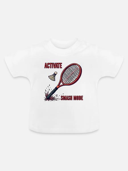 Activate Smash Mode - Baby Bio-T-Shirt mit Rundhals - Weiß