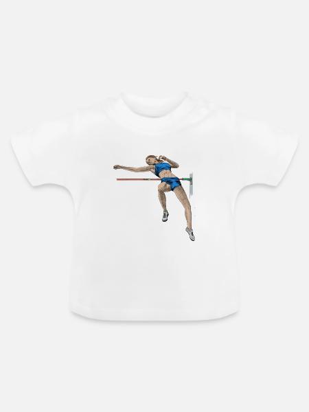Hochsprung - Baby Bio-T-Shirt mit Rundhals - Weiß