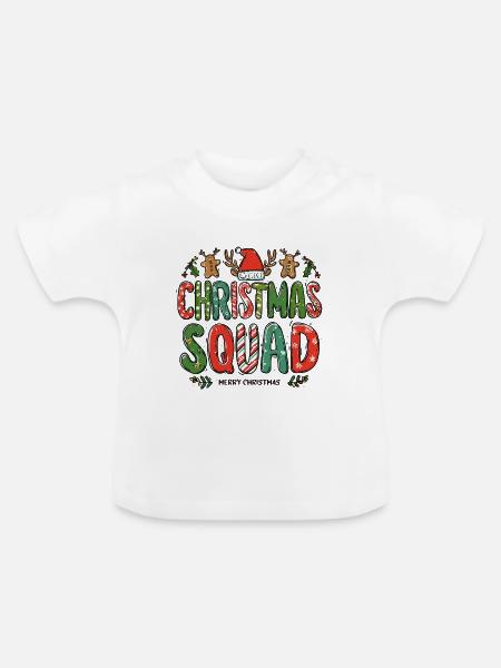 Weihnachts Squad - Baby Bio-T-Shirt mit Rundhals - Weiß