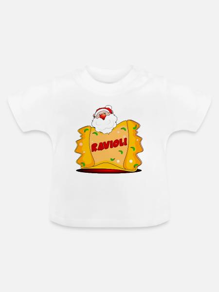 Natale Ravioli - Baby Bio-T-Shirt mit Rundhals - Weiß