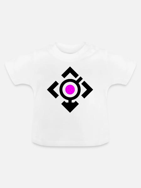 LGBT-Symbol - Baby Bio-T-Shirt mit Rundhals - Weiß