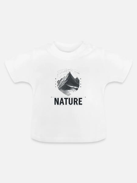 Berglandschaft Shield Nature - Baby Bio-T-Shirt mit Rundhals - Weiß