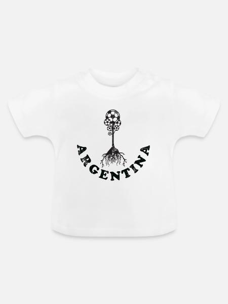 Argentina Fussball - Baby Bio-T-Shirt mit Rundhals - Weiß