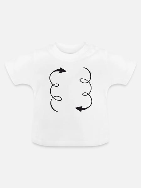 Kreislauf Pfeile - Baby Bio-T-Shirt mit Rundhals - Weiß