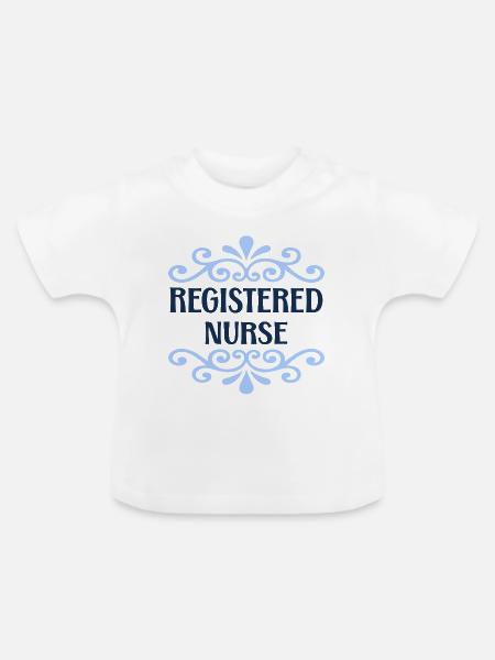 examinierte Krankenschwester - Baby Bio-T-Shirt mit Rundhals - Weiß