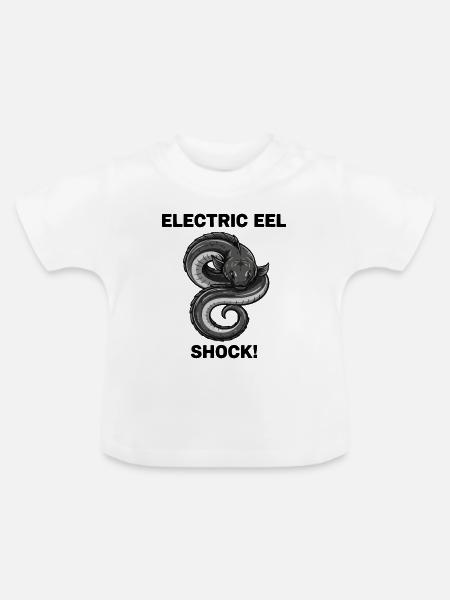 Elektrischer Aal-Schock-Aal - Baby Bio-T-Shirt mit Rundhals - Weiß