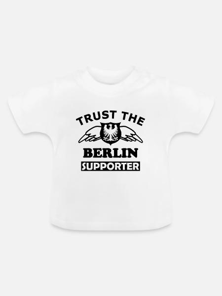 Berlin Textdesign Weiß - Baby Bio-T-Shirt mit Rundhals - Weiß