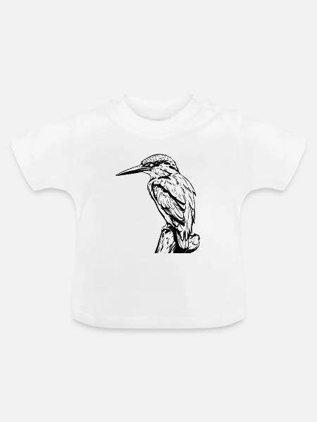 Specht / Eisvogel - Baby Bio-T-Shirt mit Rundhals - Weiß