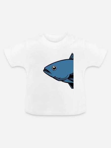 Kabeljau Fisch Angeln Hobby Geschenkidee  - Baby Bio-T-Shirt mit Rundhals - Weiß