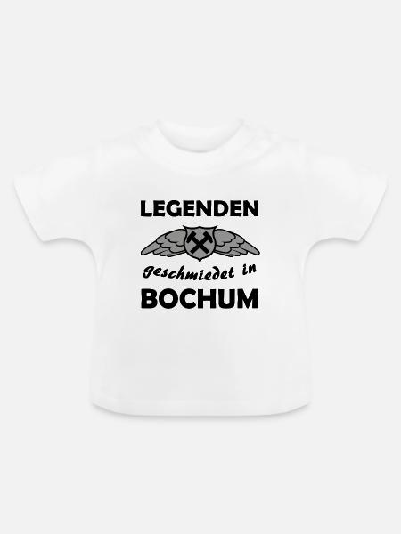 Flügelshield Hammerpick Emblem - Baby Bio-T-Shirt mit Rundhals - Weiß