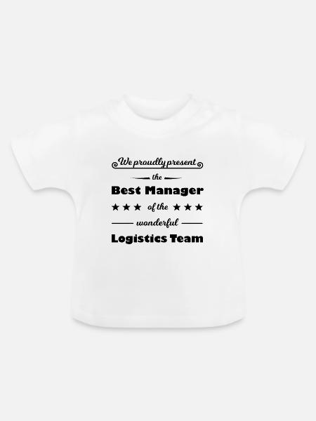 Manager und Chef - Baby Bio-T-Shirt mit Rundhals - Weiß