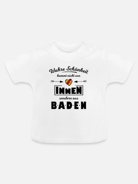Schönheit aus dem Badnerland - Baby Bio-T-Shirt mit Rundhals - Weiß