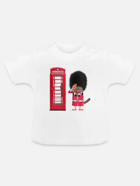 Englisch Foufou 🇬🇧 - Baby Bio-T-Shirt mit Rundhals - Weiß