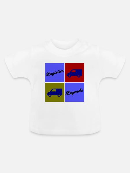 Logistik Legenden Quadrant - Baby Bio-T-Shirt mit Rundhals - Weiß