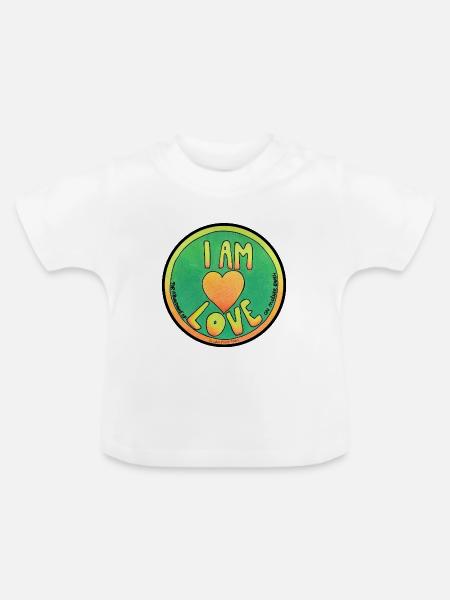 ICH BIN LIEBE - Baby Bio-T-Shirt mit Rundhals - Weiß