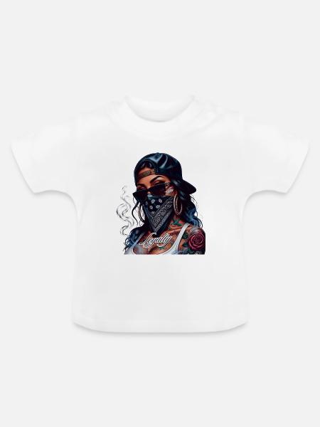 Loyalität im Straßenstil - Baby Bio-T-Shirt mit Rundhals - Weiß