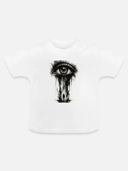 Auge - Baby Bio-T-Shirt mit Rundhals - Weiß