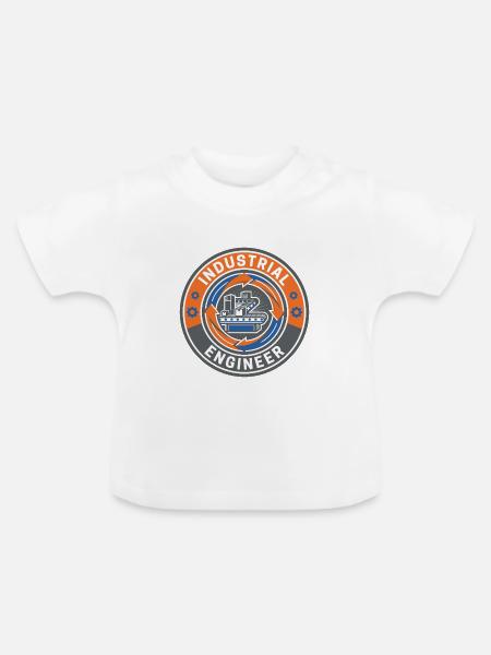 Industrieingenieur-Prozessschleifen-Abzeichen-Geschenk - Baby Bio-T-Shirt mit Rundhals - Weiß