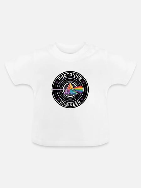 Photonikingenieur optisches Prismenabzeichen Geschenk - Baby Bio-T-Shirt mit Rundhals - Weiß
