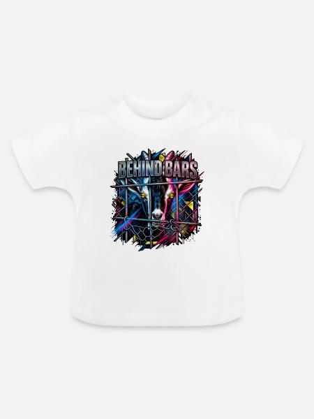 Ziege Hinterbars Neon - Baby Bio-T-Shirt mit Rundhals - Weiß