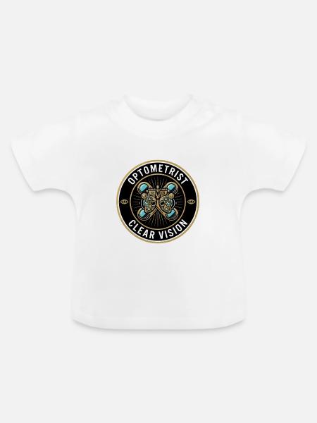 Optometrist Phoropter Augenlinsen Abzeichen Geschenk - Baby Bio-T-Shirt mit Rundhals - Weiß