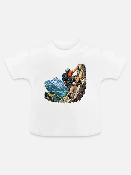 Kletter Abenteuer für Bergsteiger - Baby Bio-T-Shirt mit Rundhals - Weiß