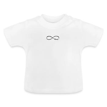 Infini symbole coeur Amour Infini - T-shirt bio col rond Bébé - blanc - Devant