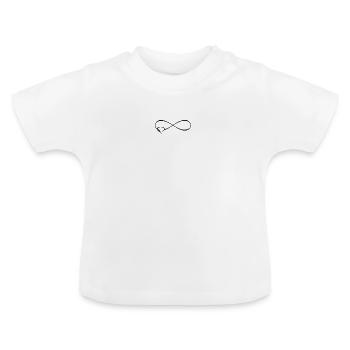 Infinity symbol heart love infinity - Baby Organic T-Shirt with Round Neck - white - Front