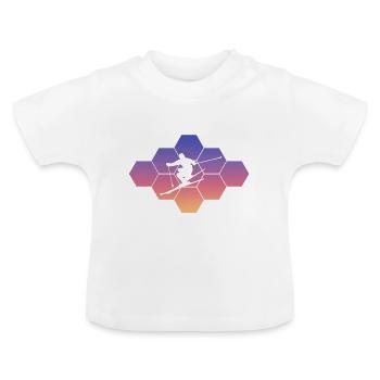 Skiing - Baby Bio-T-Shirt mit Rundhals - Weiß - Vorne