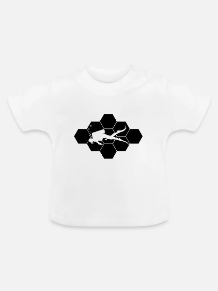 Taucher im schicken Tauchdesign - Baby Bio-T-Shirt mit Rundhals - Weiß