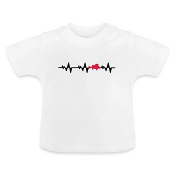 alarme de la perche - T-shirt bio col rond Bébé - blanc - Devant