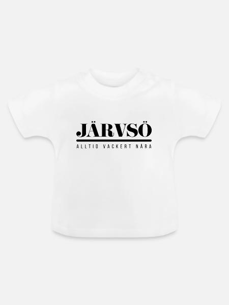 Järvsö Alltid vackert Nära - Ekologisk T-shirt med rund hals baby - vit