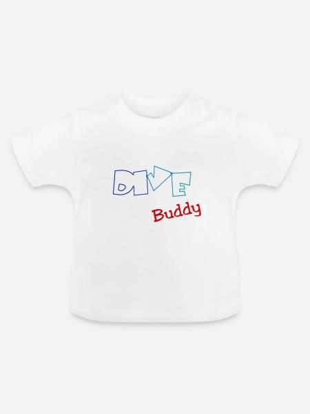 Tauchen - Baby Bio-T-Shirt mit Rundhals - Weiß