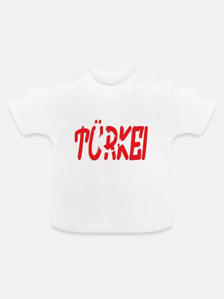 Türkei - Baby Bio-T-Shirt mit Rundhals - Weiß