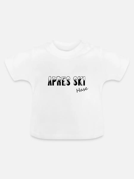 Apres Skihase - Baby Bio-T-Shirt mit Rundhals - Weiß