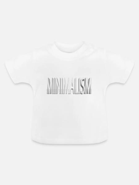 Minimalismus - Baby Bio-T-Shirt mit Rundhals - Weiß