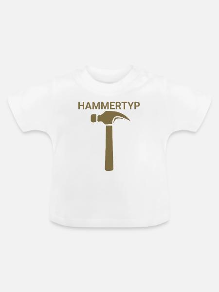 Hammertyp - Baby Bio-T-Shirt mit Rundhals - Weiß