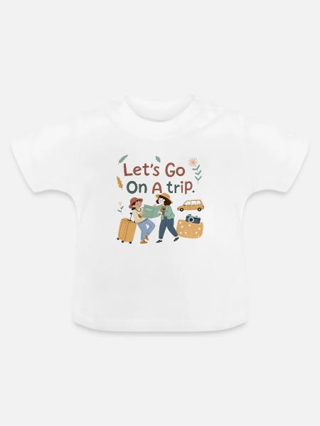 Travel - Baby Bio-T-Shirt mit Rundhals - Weiß