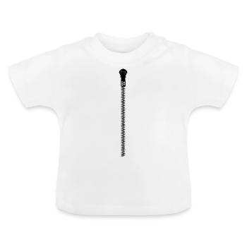 zip and to... - Baby Organic T-Shirt with Round Neck - white - Front