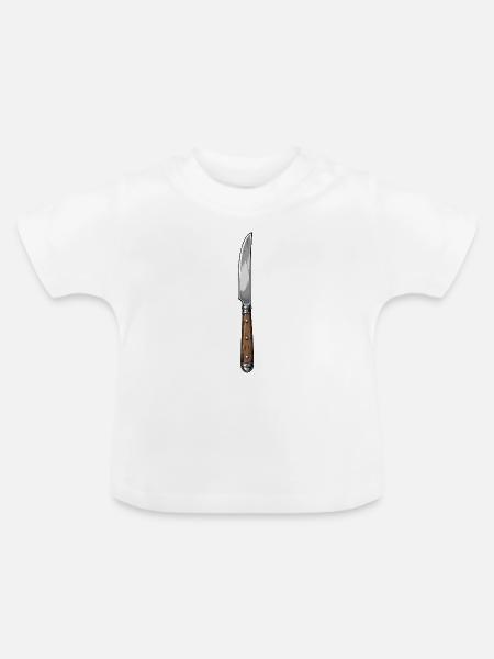 Messer - Baby Bio-T-Shirt mit Rundhals - Weiß